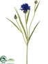 Silk Plants Direct Cornflower Spray - Blue Dark - Pack of 24