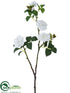 Silk Plants Direct Camellia Spray - White - Pack of 6