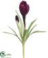 Silk Plants Direct Crocus Spray - Eggplant - Pack of 12