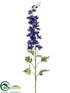 Silk Plants Direct Delphinium Spray - Blue Helio - Pack of 6