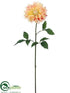 Silk Plants Direct Dahlia Spray - Yellow Lime - Pack of 12
