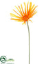 Silk Plants Direct Japanese Fringe Gerbera Daisy Spray - Orange - Pack of 12