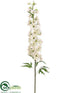 Silk Plants Direct Delphinium Spray - Cream - Pack of 6