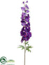 Silk Plants Direct Delphinium Spray - Purple - Pack of 6