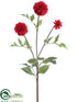 Silk Plants Direct Dahlia Spray - Red - Pack of 12