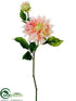 Silk Plants Direct Dahlia Spray - Pink - Pack of 12