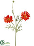 Silk Plants Direct Field Daisy Spray - Orange - Pack of 24