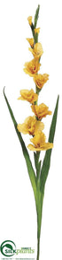 Silk Plants Direct Gladiolus Spray - Yellow Orange - Pack of 6