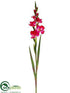 Silk Plants Direct Gladiolus Spray - Fuchsia - Pack of 12