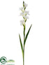 Silk Plants Direct Gladiolus Spray - White - Pack of 6