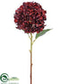 Silk Plants Direct Hydrangea Spray - Burgundy - Pack of 12