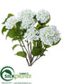 Silk Plants Direct Hydrangea Branch - White - Pack of 2