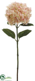 Silk Plants Direct Hydrangea Spray - Pink Green - Pack of 6
