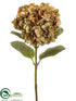 Silk Plants Direct Hydrangea Spray - Green Coffee - Pack of 6