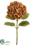 Silk Plants Direct Hydrangea Spray - Mustard Coffee - Pack of 6