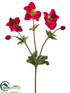 Silk Plants Direct Helleborus Spray - Red - Pack of 12