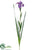 Silk Plants Direct Flag Iris Spray - Purple Light - Pack of 12