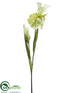 Silk Plants Direct Iris Spray - Green Cream - Pack of 12