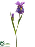 Silk Plants Direct Iris Spray - Violet - Pack of 12