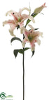 Silk Plants Direct Casablanca Lily Spray - Pink Light - Pack of 12