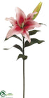 Silk Plants Direct Casablanca Lily Spray - Rose - Pack of 12