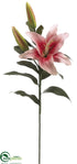 Silk Plants Direct Casablanca Lily Spray - Rose - Pack of 12