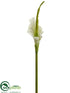 Silk Plants Direct Giant Calla Lily Spray - White Green - Pack of 6