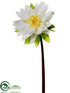 Silk Plants Direct Water Lily Spray - White - Pack of 6