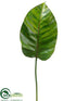 Silk Plants Direct Broad Leaf Spray - Green - Pack of 12