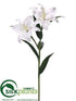 Silk Plants Direct Lily Spray - White - Pack of 4
