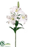 Silk Plants Direct Oriental Lily Spray - Cream - Pack of 4