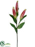 Silk Plants Direct Lily Bud Spray - Pink - Pack of 12