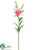 Silk Plants Direct Casablanca Lily Spray - Coral - Pack of 6