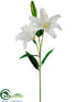 Silk Plants Direct Casablanca Lily Spray - White - Pack of 6