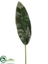 Silk Plants Direct Bird of Paradise Leaf Spray - Green Burgundy - Pack of 12