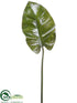 Silk Plants Direct Large Anthurium Leaf Spray - Green - Pack of 12