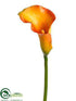 Silk Plants Direct Mini Calla Lily Spray - Orange - Pack of 12