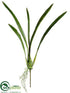 Silk Plants Direct Cymbidium Orchid Leaf Plant - Green - Pack of 6