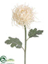 Silk Plants Direct Spider Mum Spray - Cream - Pack of 12