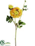 Silk Plants Direct Aster Mum Spray - Yellow Orange - Pack of 12