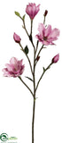 Silk Plants Direct Tree Magnolia Branch - Mauve - Pack of 6