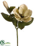 Silk Plants Direct Vintage Romance Magnolia Spray - Green Eggplant - Pack of 12