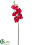 Silk Plants Direct Phalaenopsis Orchid Spray - Crimson - Pack of 6