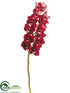 Silk Plants Direct Cymbidium Orchid Spray - Red - Pack of 4