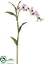 Silk Plants Direct Dendrobium Orchid Spray - Cream Purple - Pack of 6