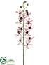 Silk Plants Direct Vanda Orchid Spray - Cream Burgundy - Pack of 6