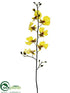 Silk Plants Direct Oncidium Orchid Spray - Yellow Burgundy - Pack of 6
