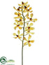 Silk Plants Direct Panee Vanda Orchid Spray - Yellow Burgundy - Pack of 6