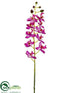 Silk Plants Direct Mini Phalaenopsis Orchid Spray - Orchid Cream - Pack of 12
