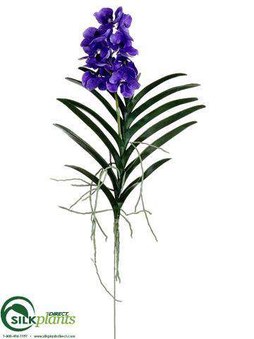 lavender orchid plant 28" Purple Lavender Vanda Orchid Plant | Artificial Orchid Plant